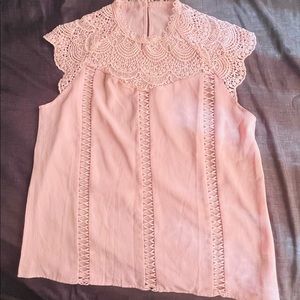 Blush crochet top